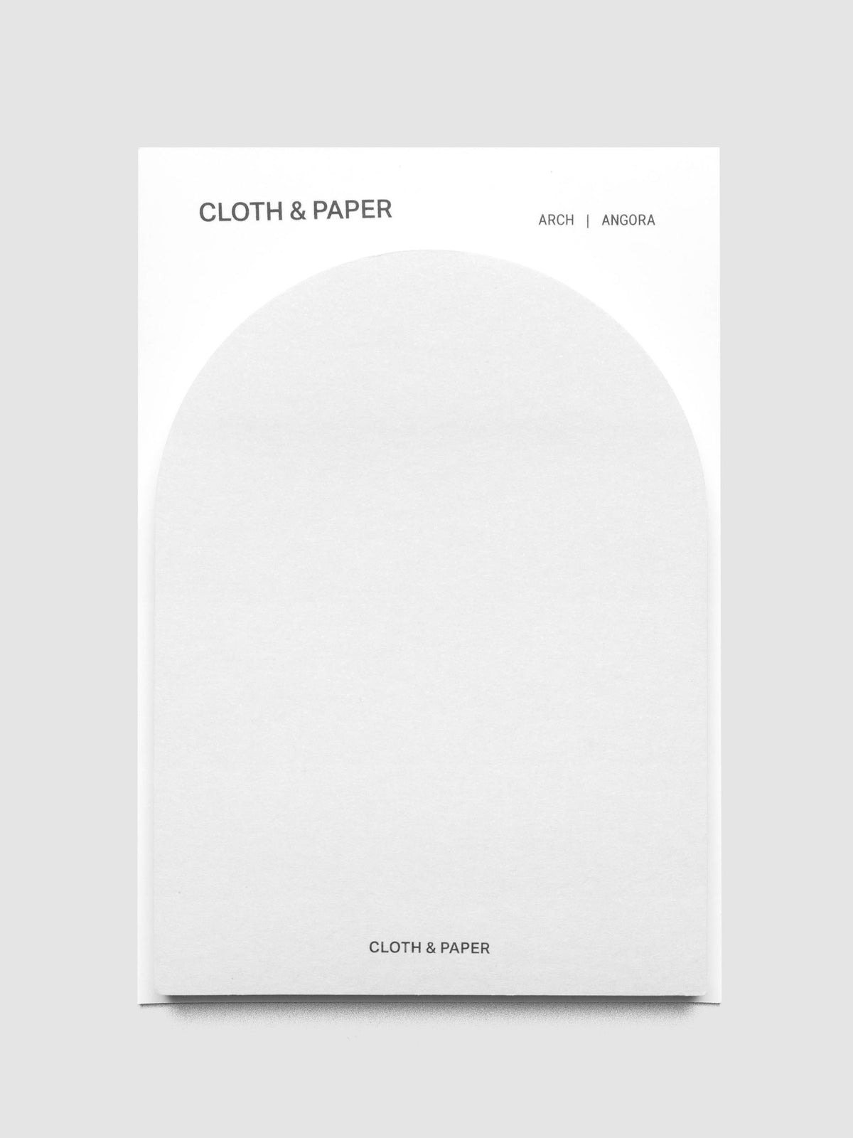 A set of Angora (light gray) Arched Sticky Notes | Cloth & Paper