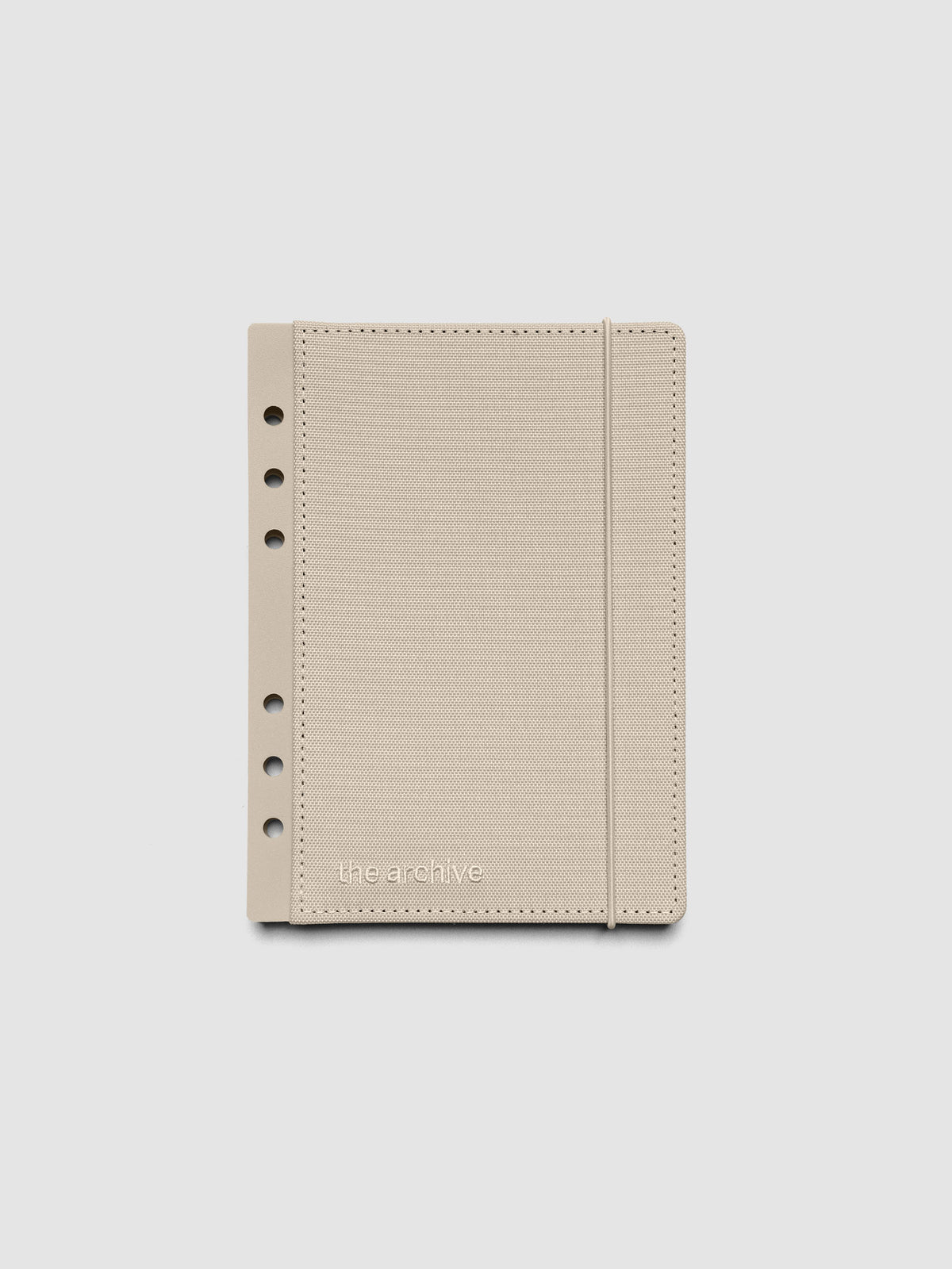 Beige Archive Bookcloth Planner Cover Set in size Personal Wide.