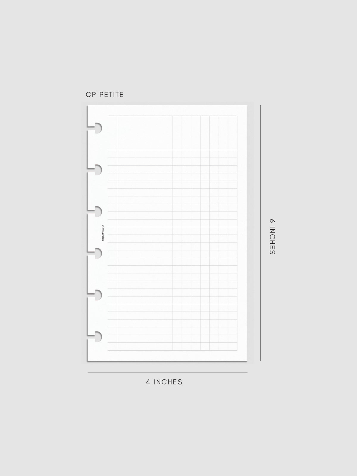 Digital mockup of the Inbox Sorting Planner Inserts shown in size CP Petite.