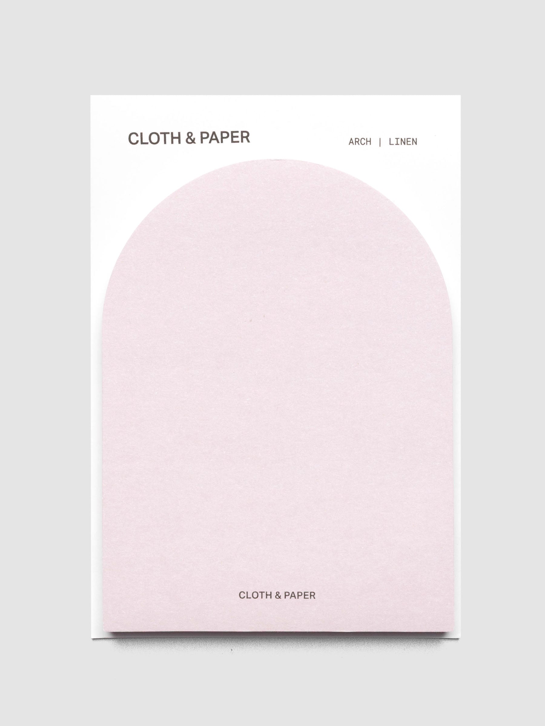 A set of Linen (light pink) Arched Sticky Notes | Cloth & Paper