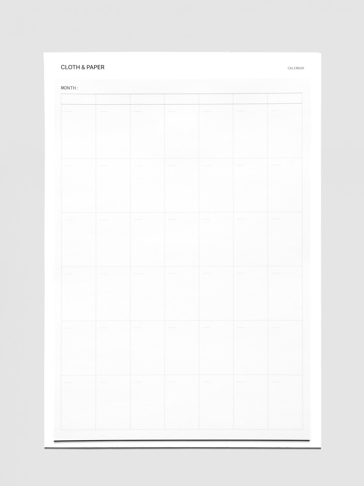 Undated calendar large sticky notes set in size HP Classic