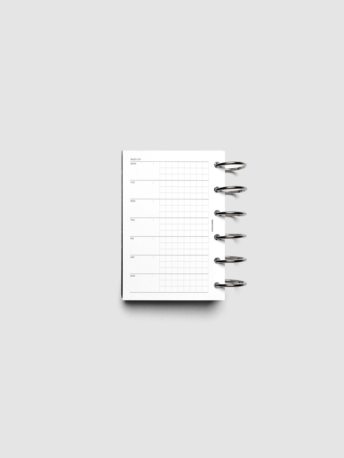 Weekly Graph Inserts in size Pocket shown ring bound.
