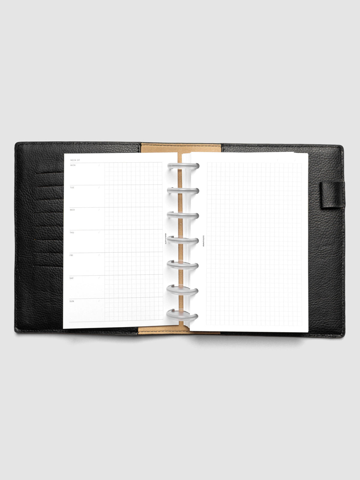Weekly Graph Inserts in size HP Mini shown discbound.