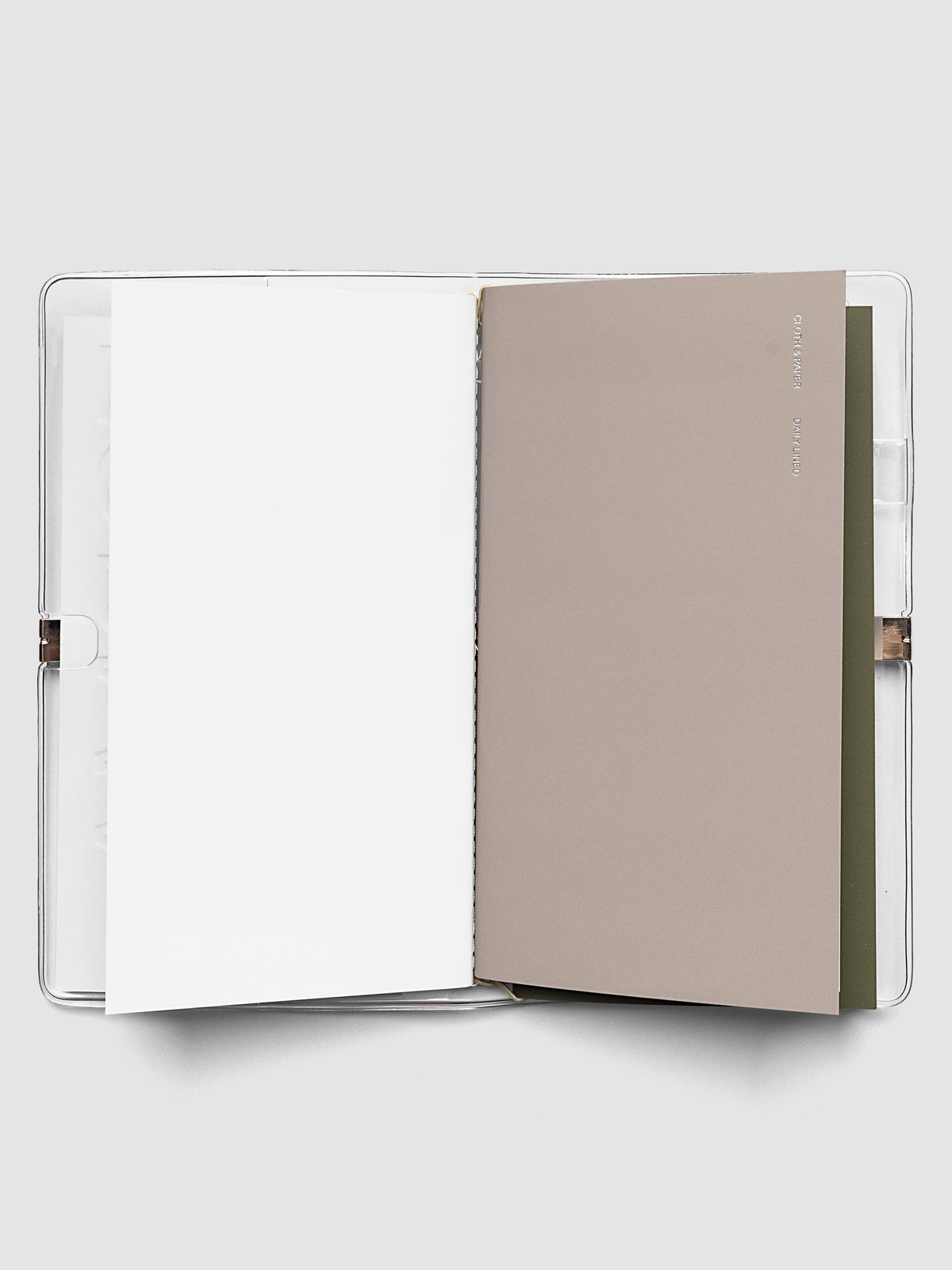 FORMA Travel Notebook Set shown open in size A5 Slim.