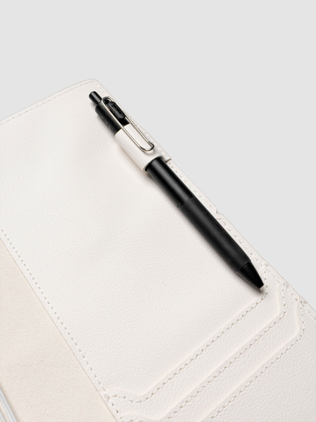 Dalmatian A5 Slim Travel Notebook Cover showing the interior with a pen in the pen loop | Cloth & Paper
