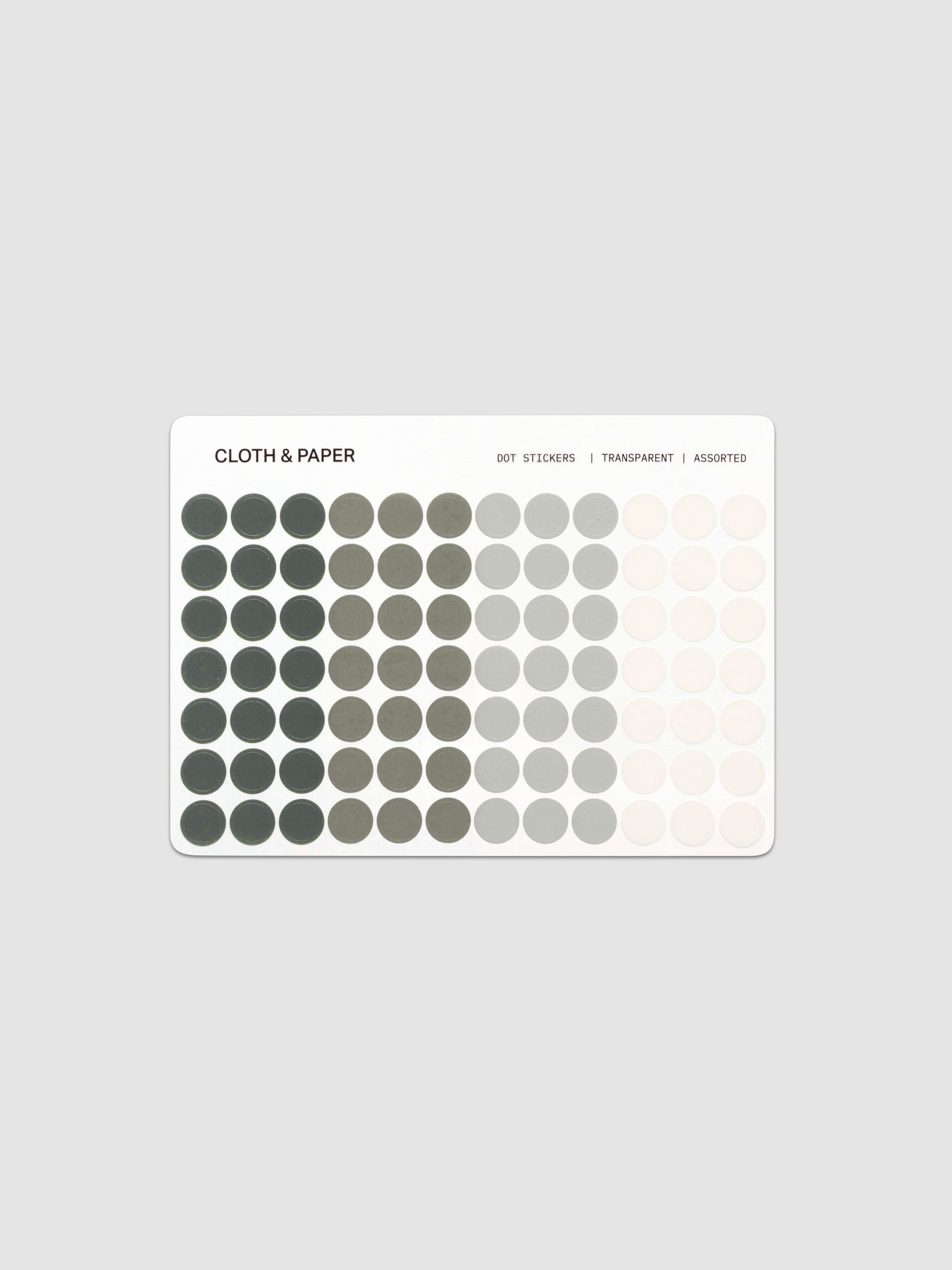 One sheet of Dot Stickers | Small | Nori | Cortado | Ristretto | Angora