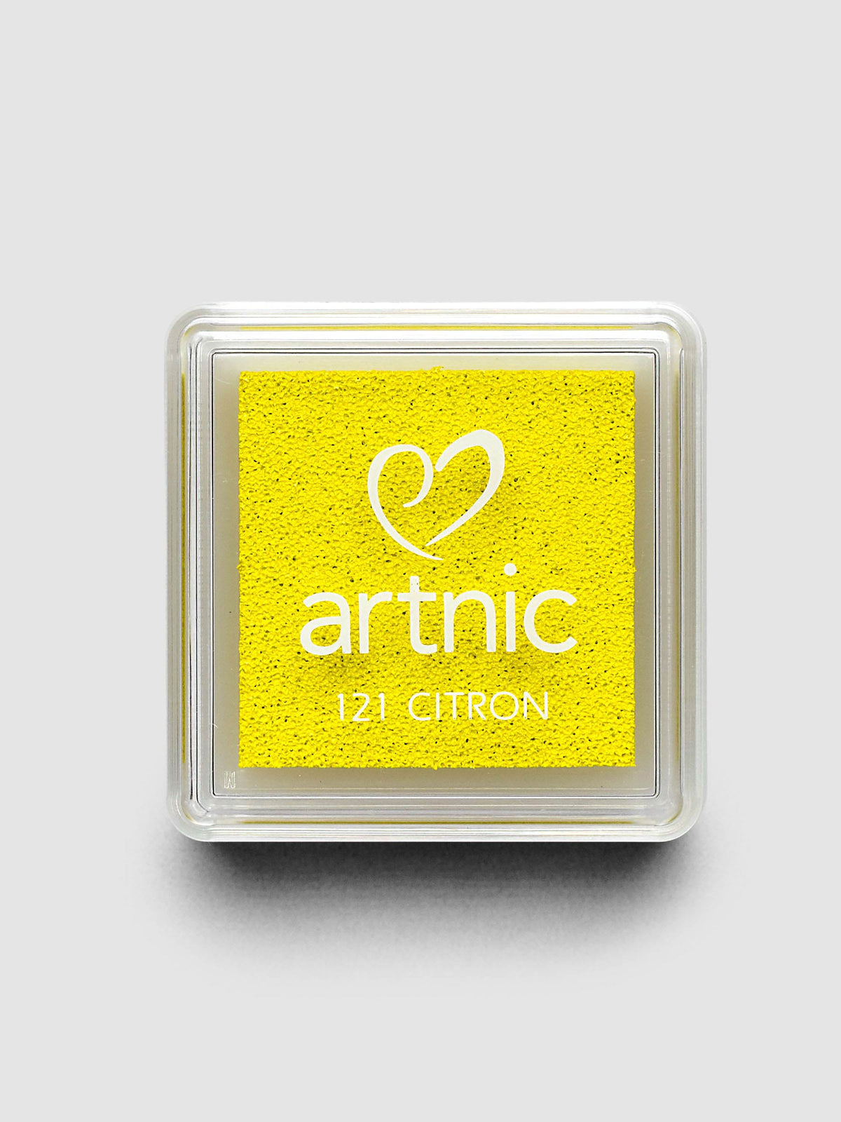 Artnic Stamp Ink Pad in citron seen from above with cover on