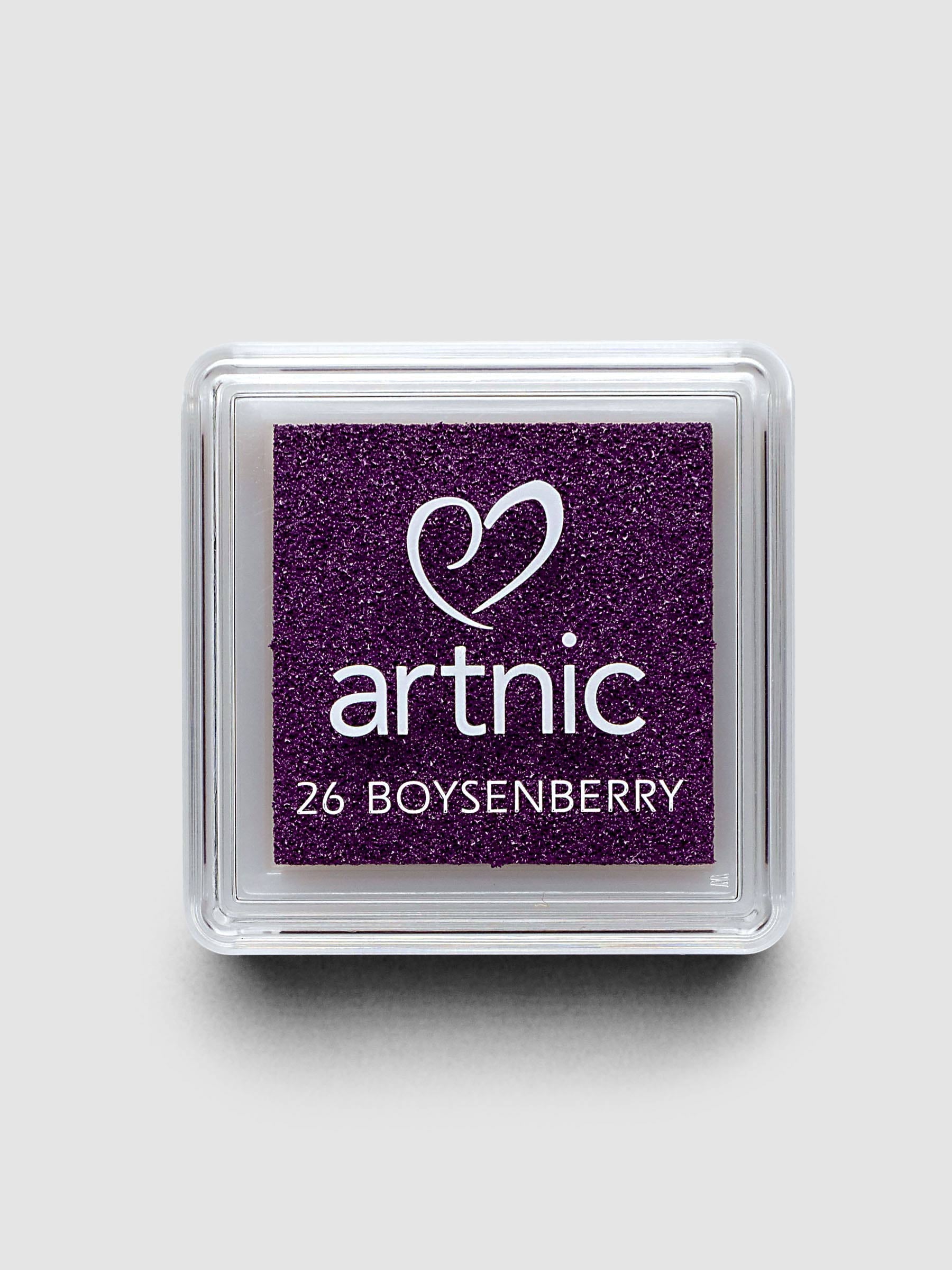 Artnic Stamp Ink Pad in boysenberry seen from above with cover on