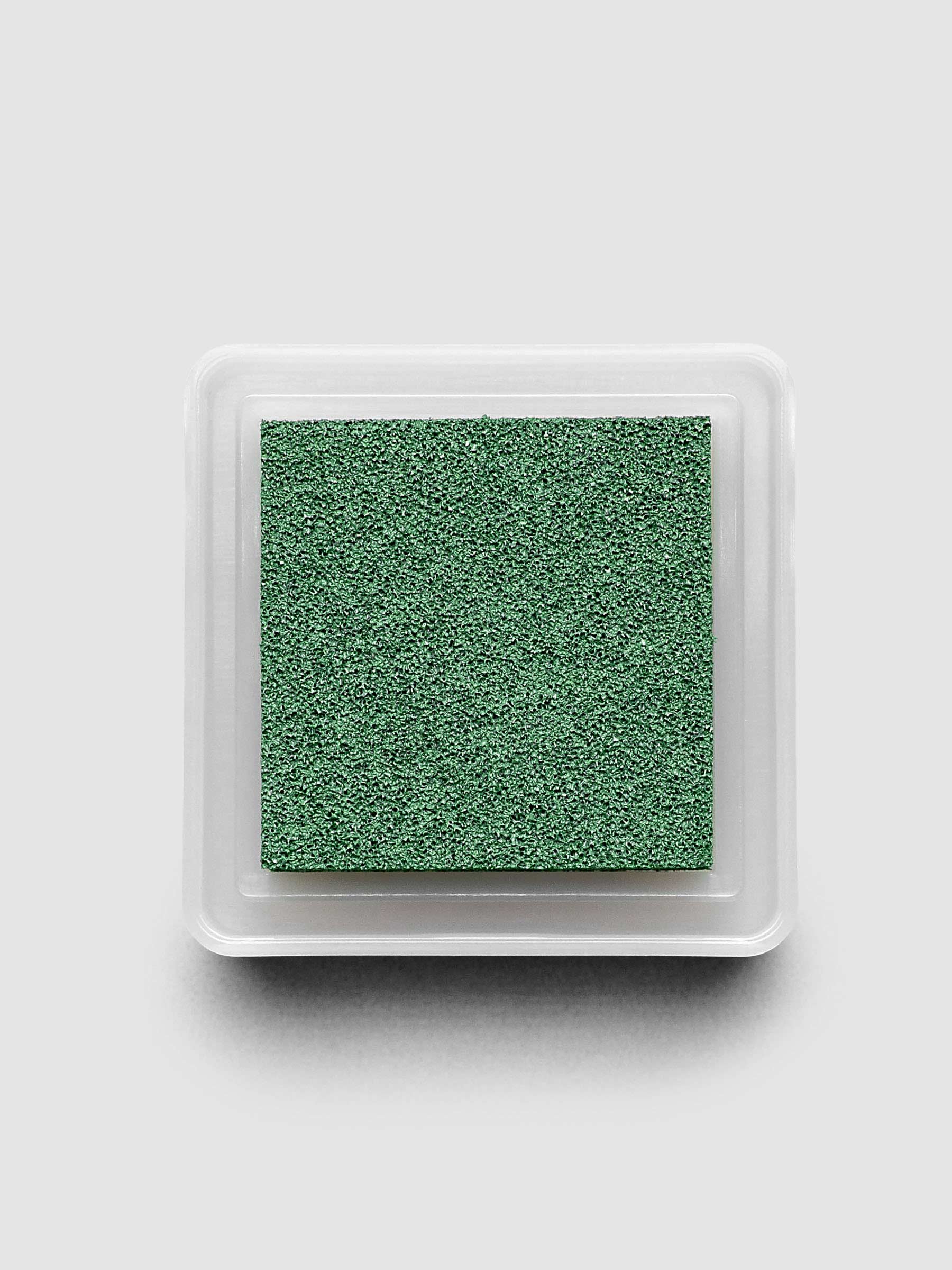 Artnic Stamp Ink Pad in olive seen from the side with cover on