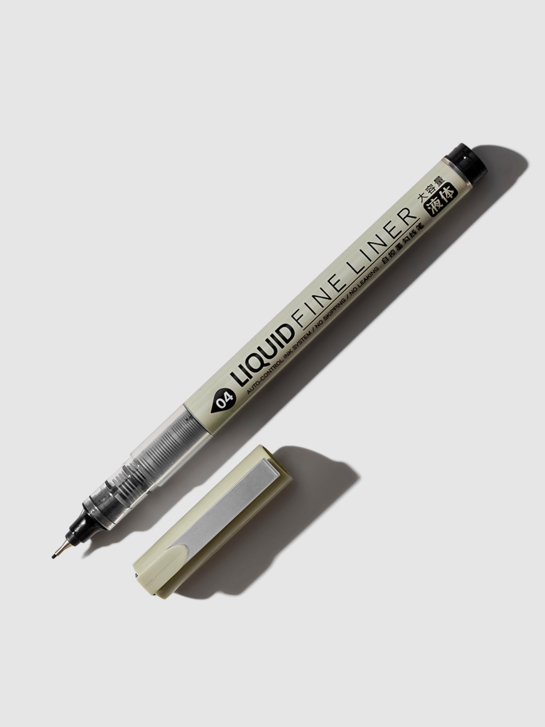 CEO Chic Liquid Fineliner with cap removed and nib exposed.
