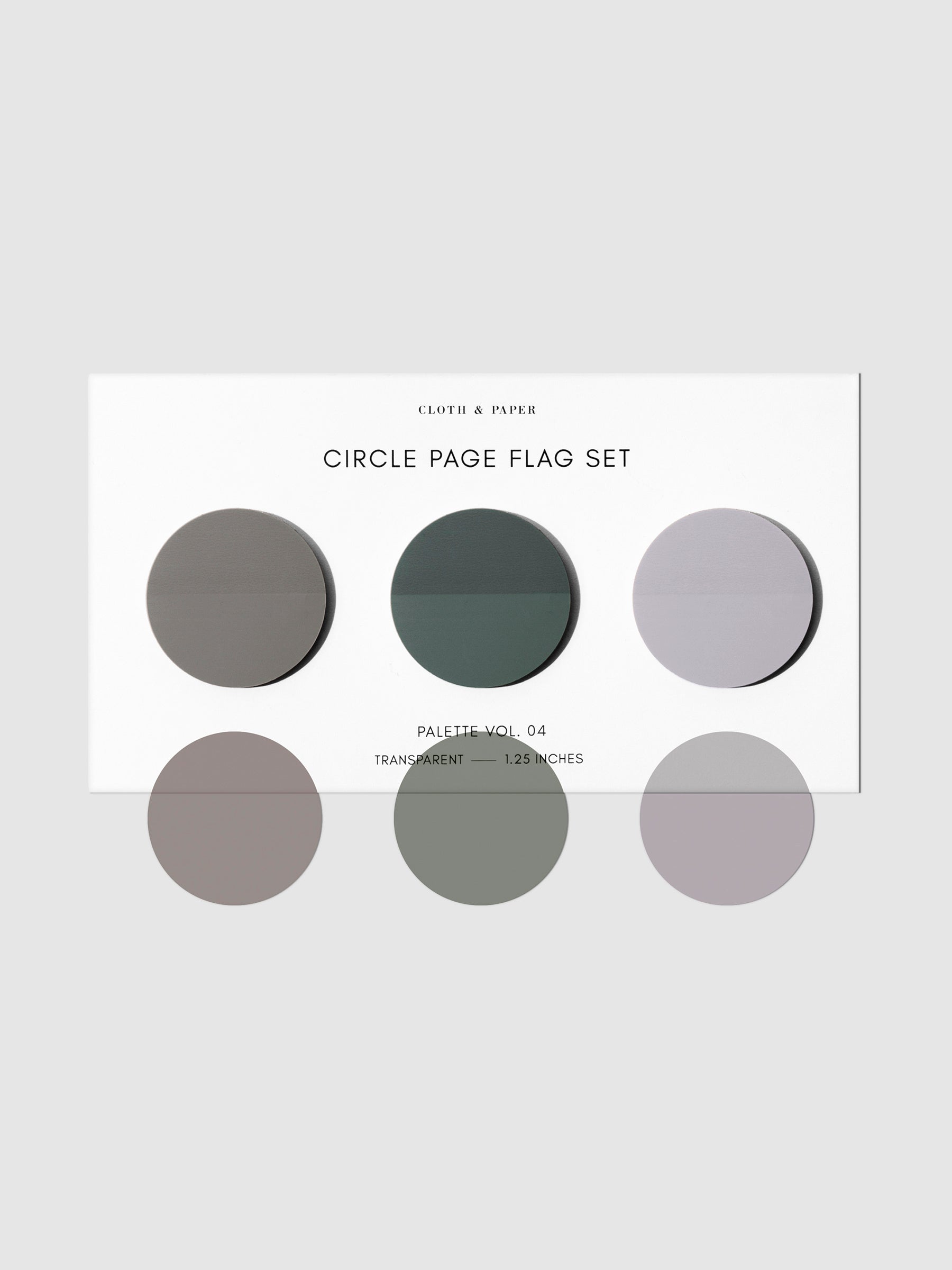 Page flags on their backing with one page flag of each color stuck to the bottom of the backing.