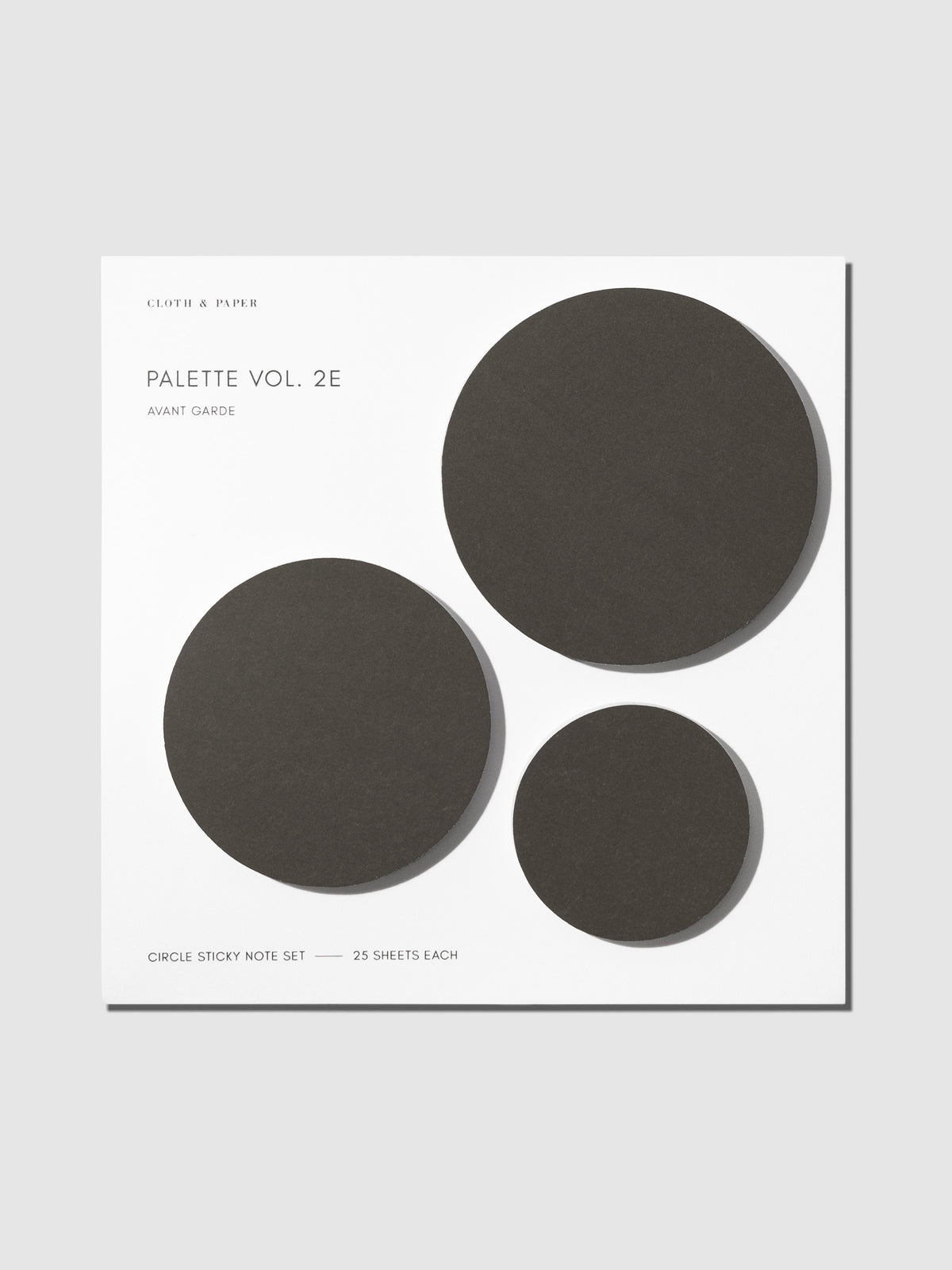 Circle Sticky Note Set, Palette Vol. 2E, Cloth and Paper. Sticky note set against a neutral background.