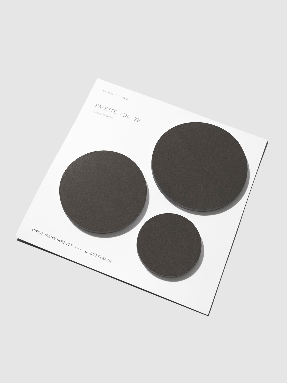 Circle Sticky Note Set, Palette Vol. 2E, Cloth and Paper. Sticky note set against a neutral background.