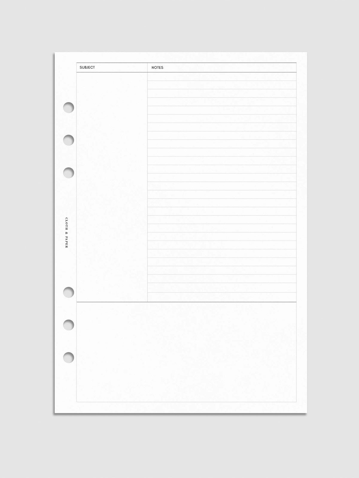 Digital mockup of insert in A5.