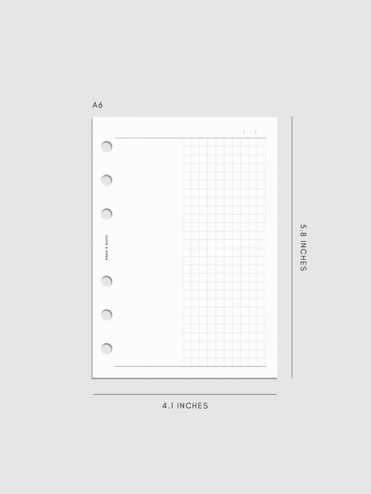 Digital mockup of insert in A6.