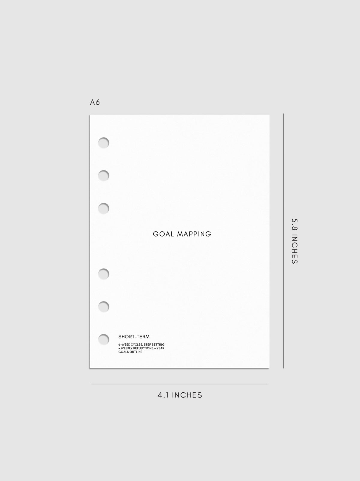 Digital mockup of insert in A6 sizing.