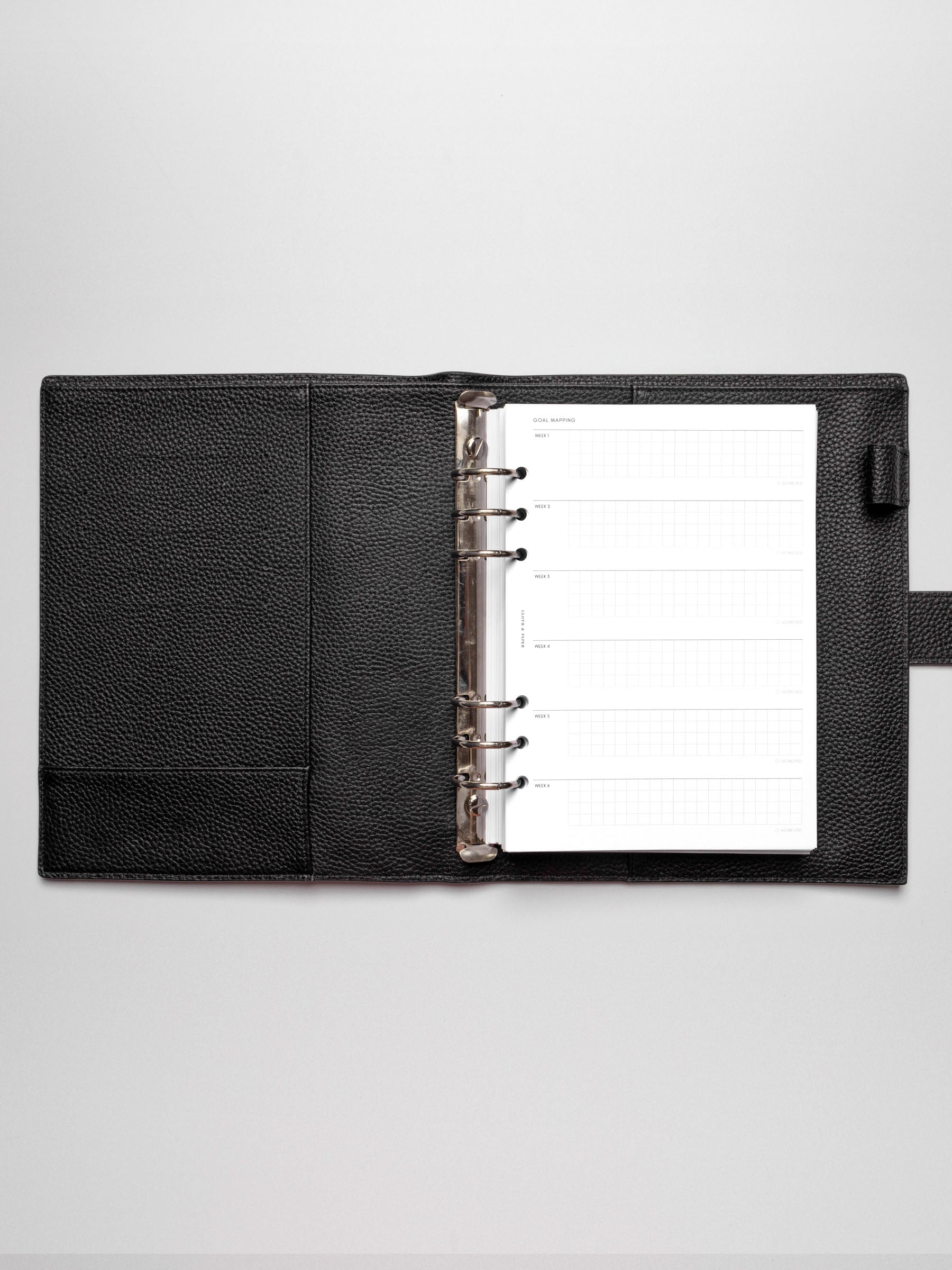 Insert in use inside a discbound planner system. Size shown is A5.