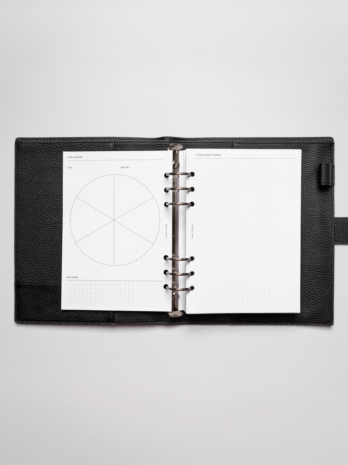 Insert in use inside a discbound planner system. Size shown is A5.