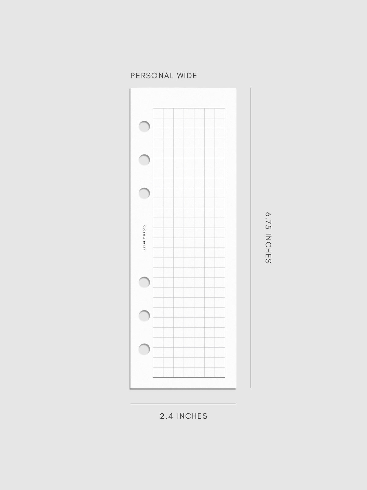 Digital mockup of inserts in Personal Wide.