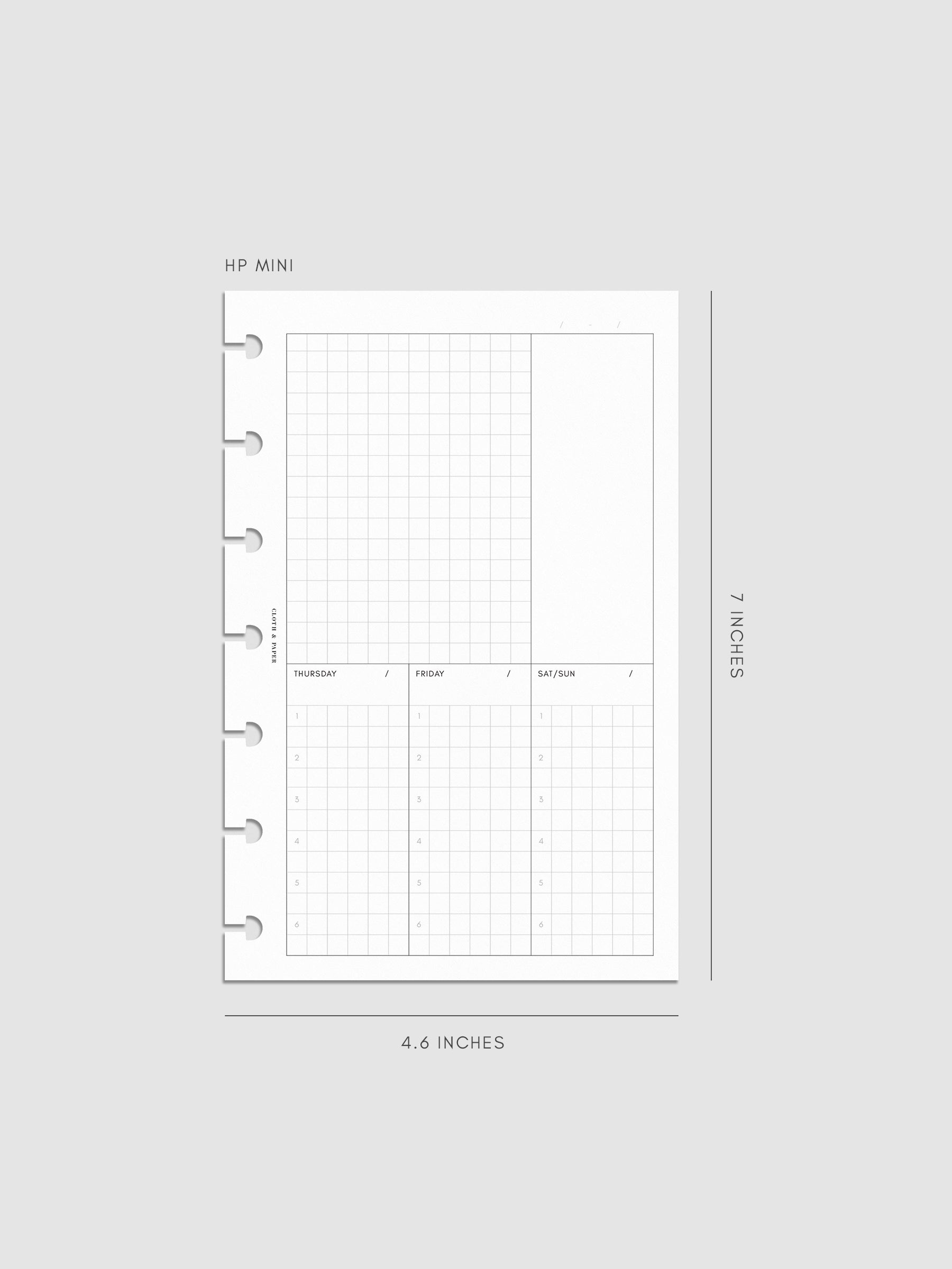 Ivy Lee Method Inserts shown in size HP Mini.