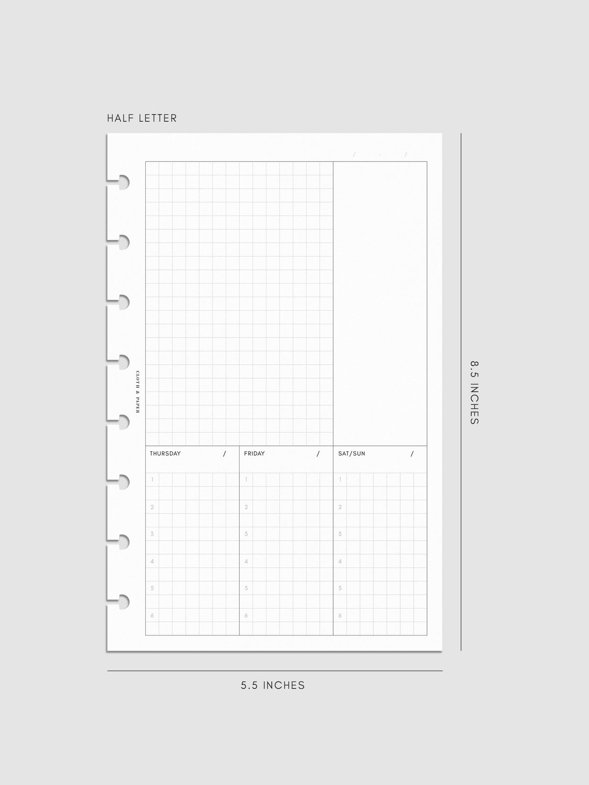 Ivy Lee Method Inserts shown in size Half Letter.