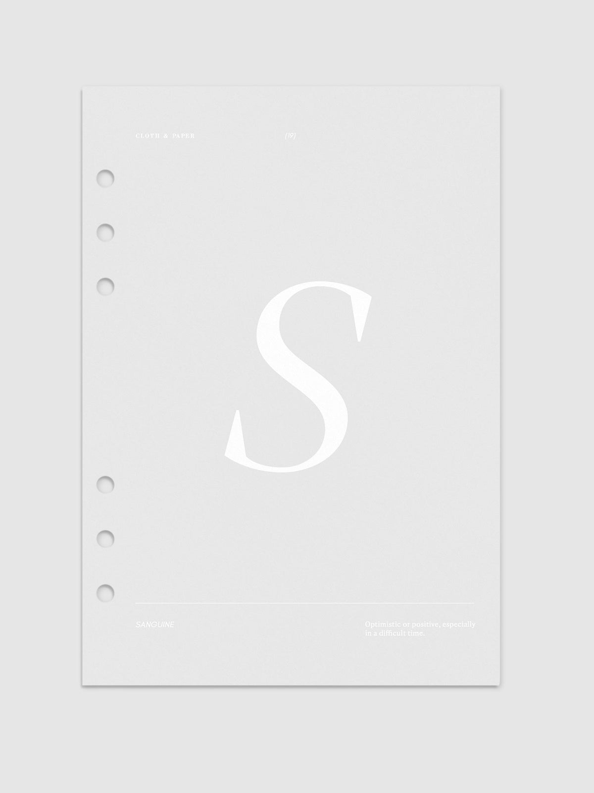 Monogram Vellum Planner Dashboard S in A5 displayed on a neutral background.