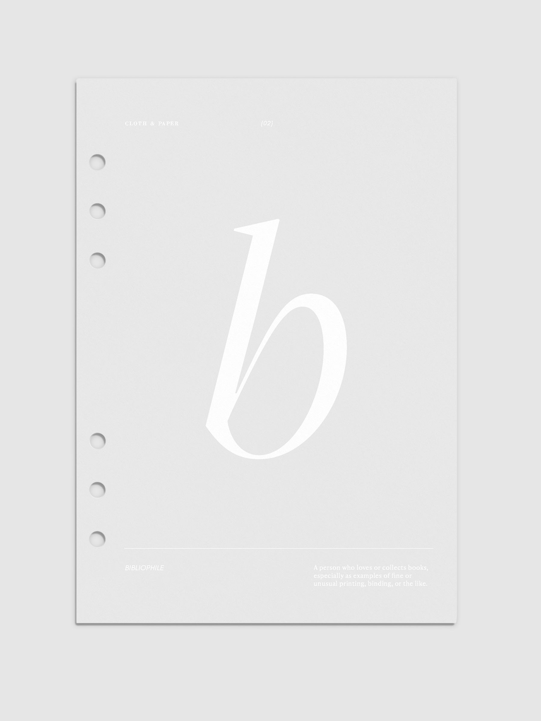 Monogram Vellum Planner Dashboard B in A5 displayed on a neutral