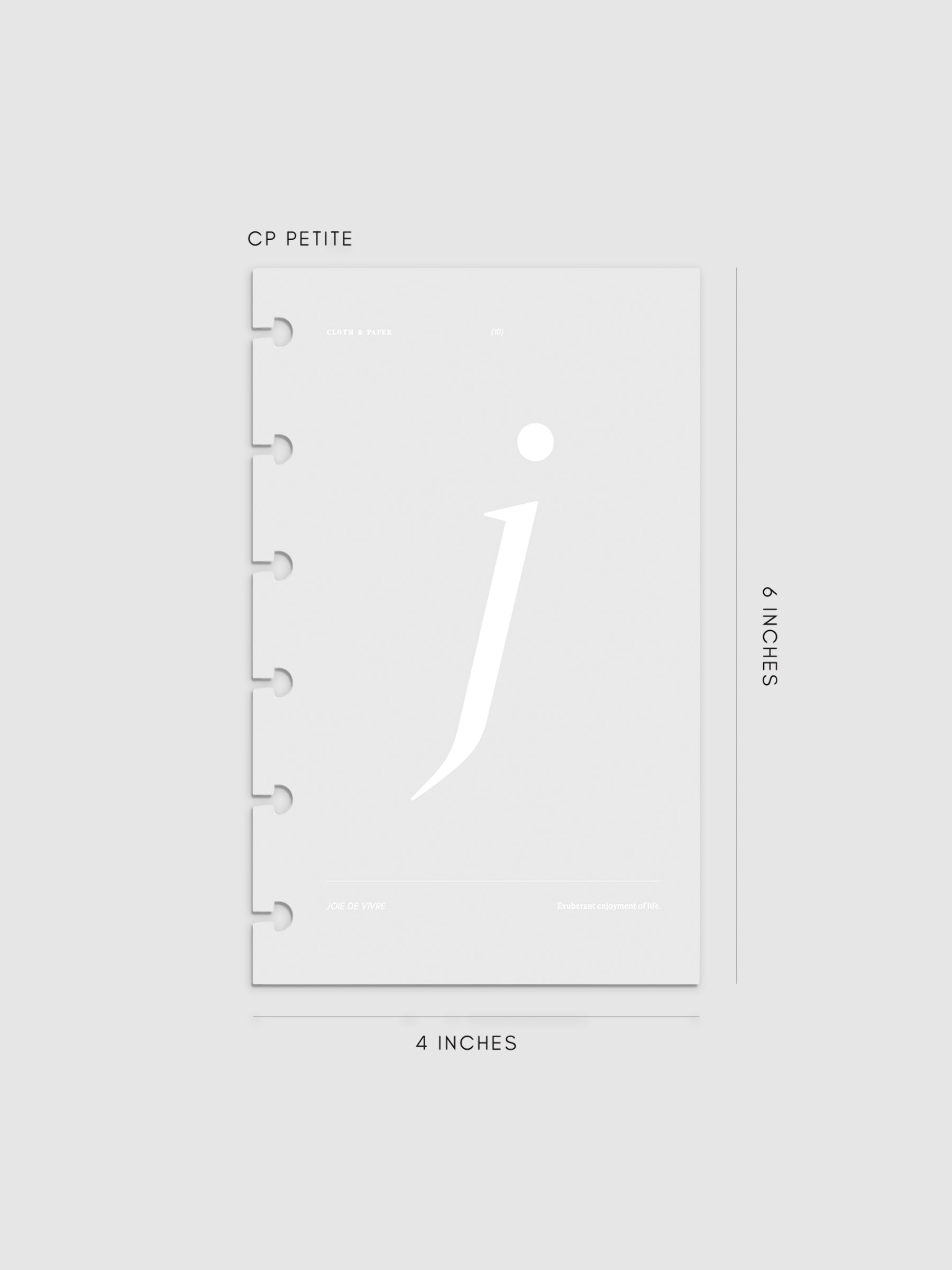 Monogram Vellum Planner Dashboard J in in CP Petite displayed on a neutral background.