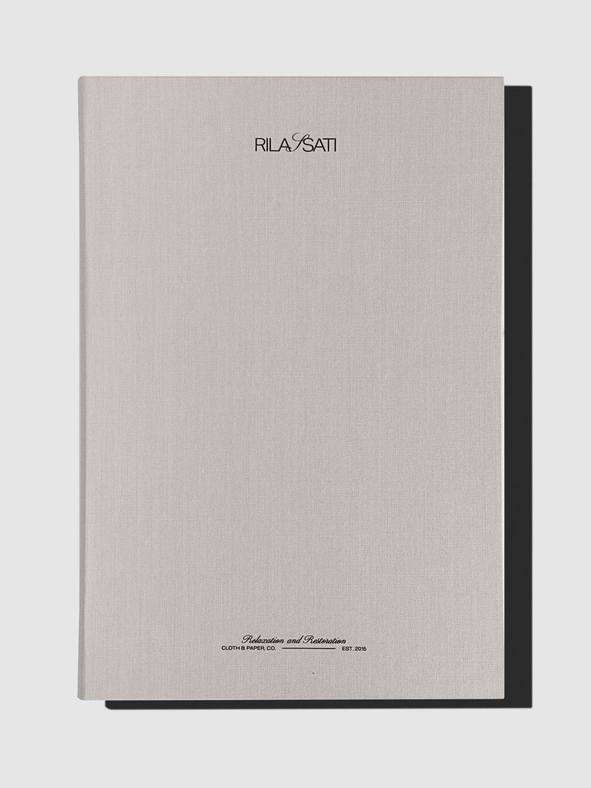 Folio displayed closed on a neutral background.