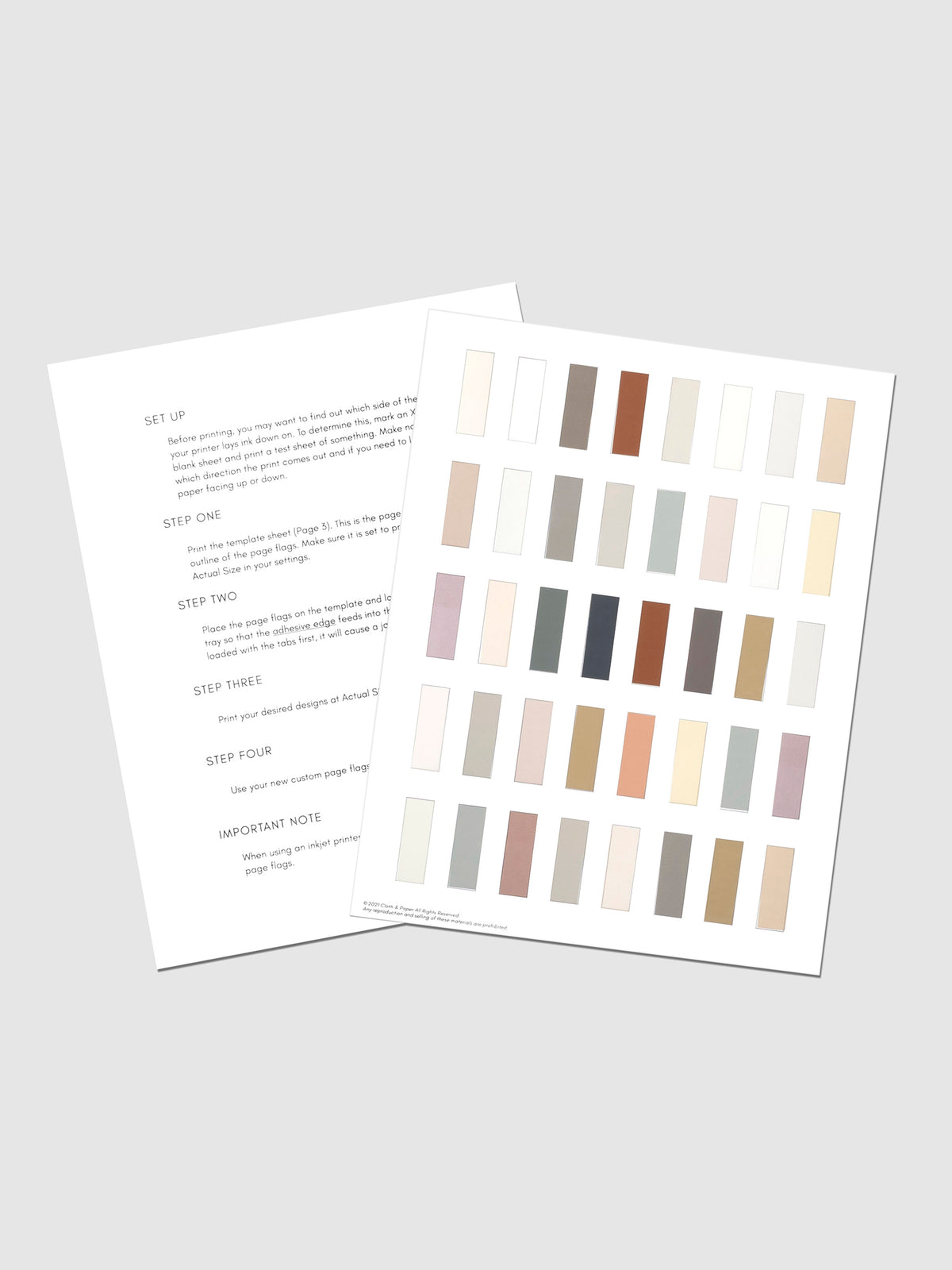 Page Flag Printable | Admin page displayed on a neutral background.