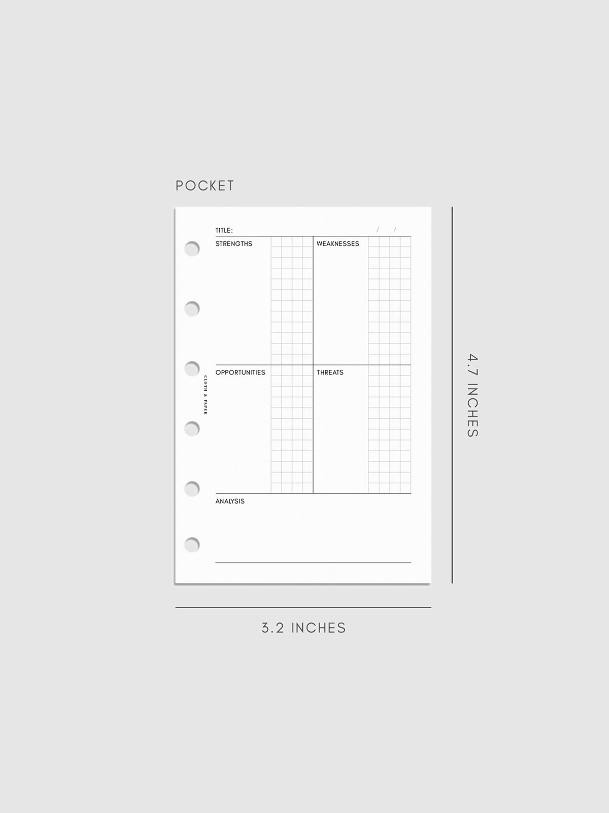 SWOT Analysis Planner Inserts | Refreshed Layout