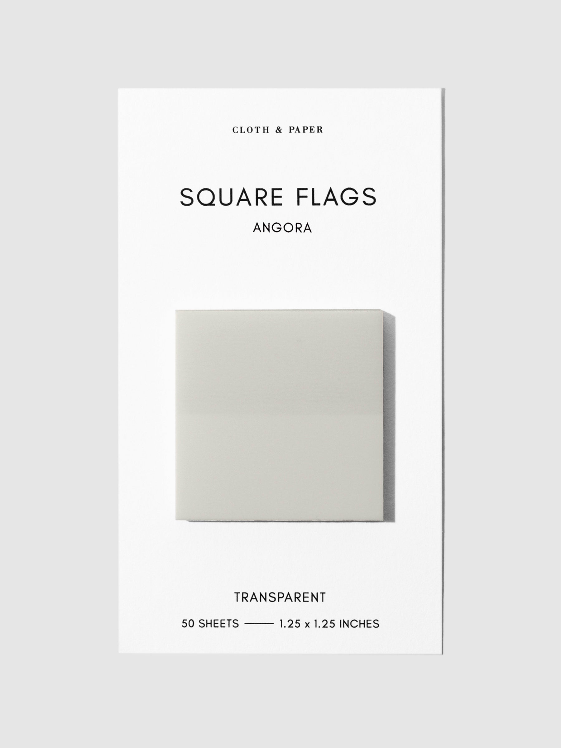 Square Page flag displayed on a neutral background. Color pictured is Angora.