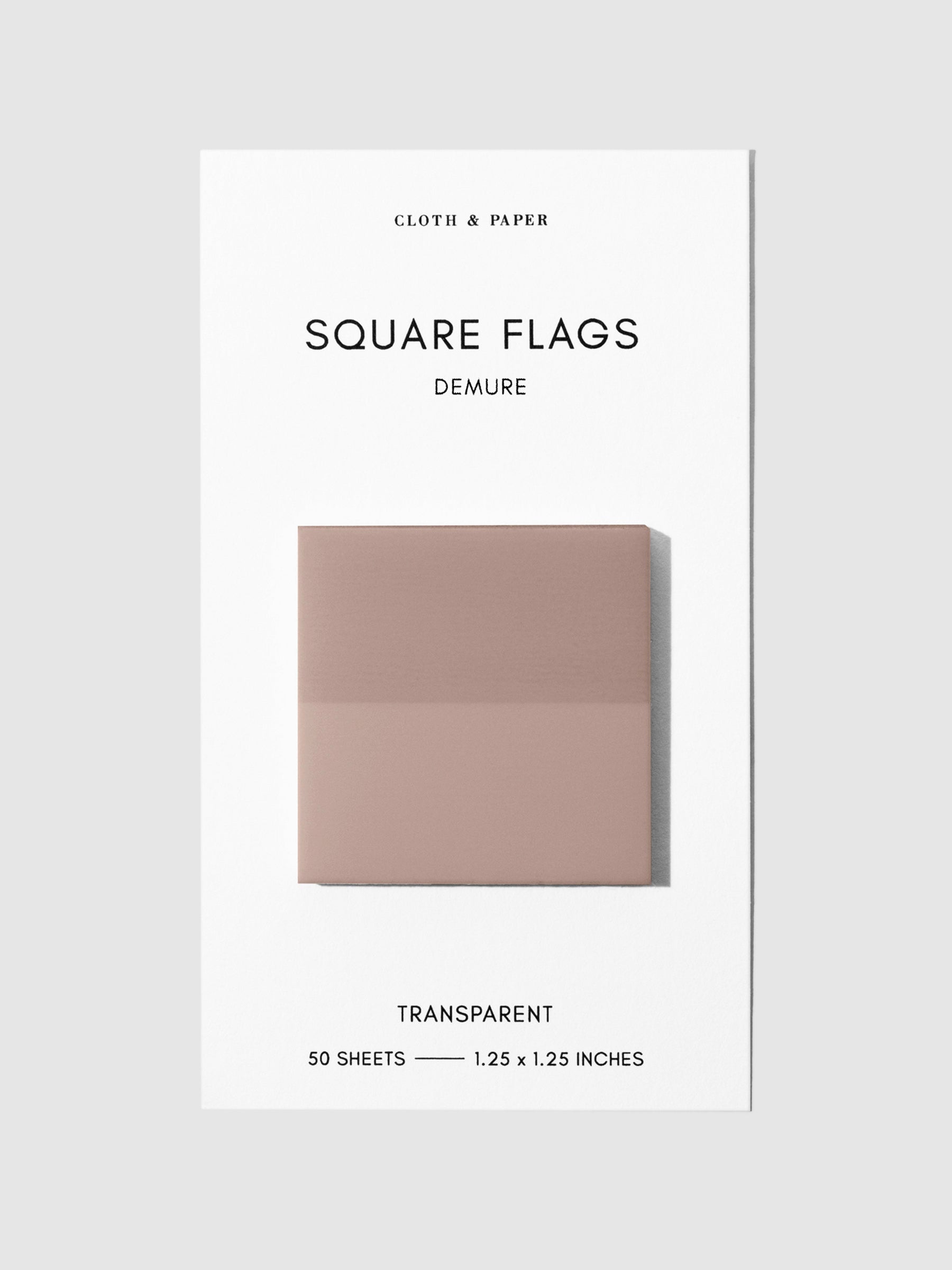 Square Page flag displayed on a neutral background. Color pictured is Demure.