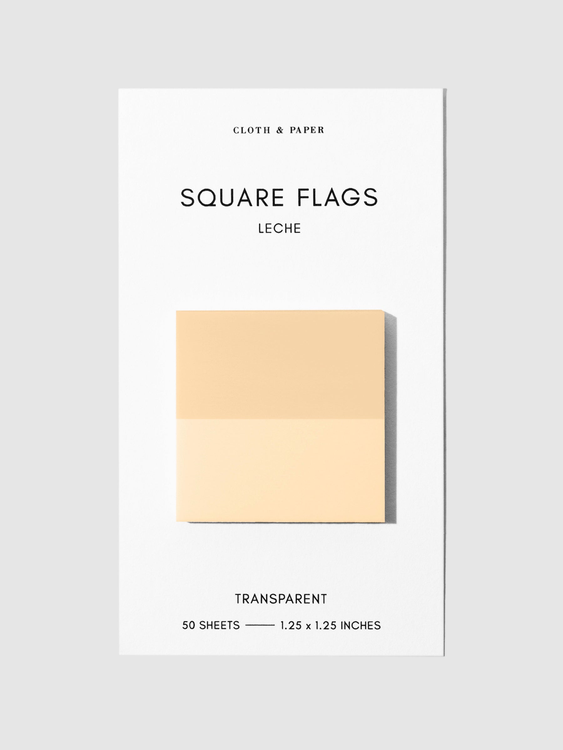 Square Page flag displayed on a neutral background. Color pictured is Leche.