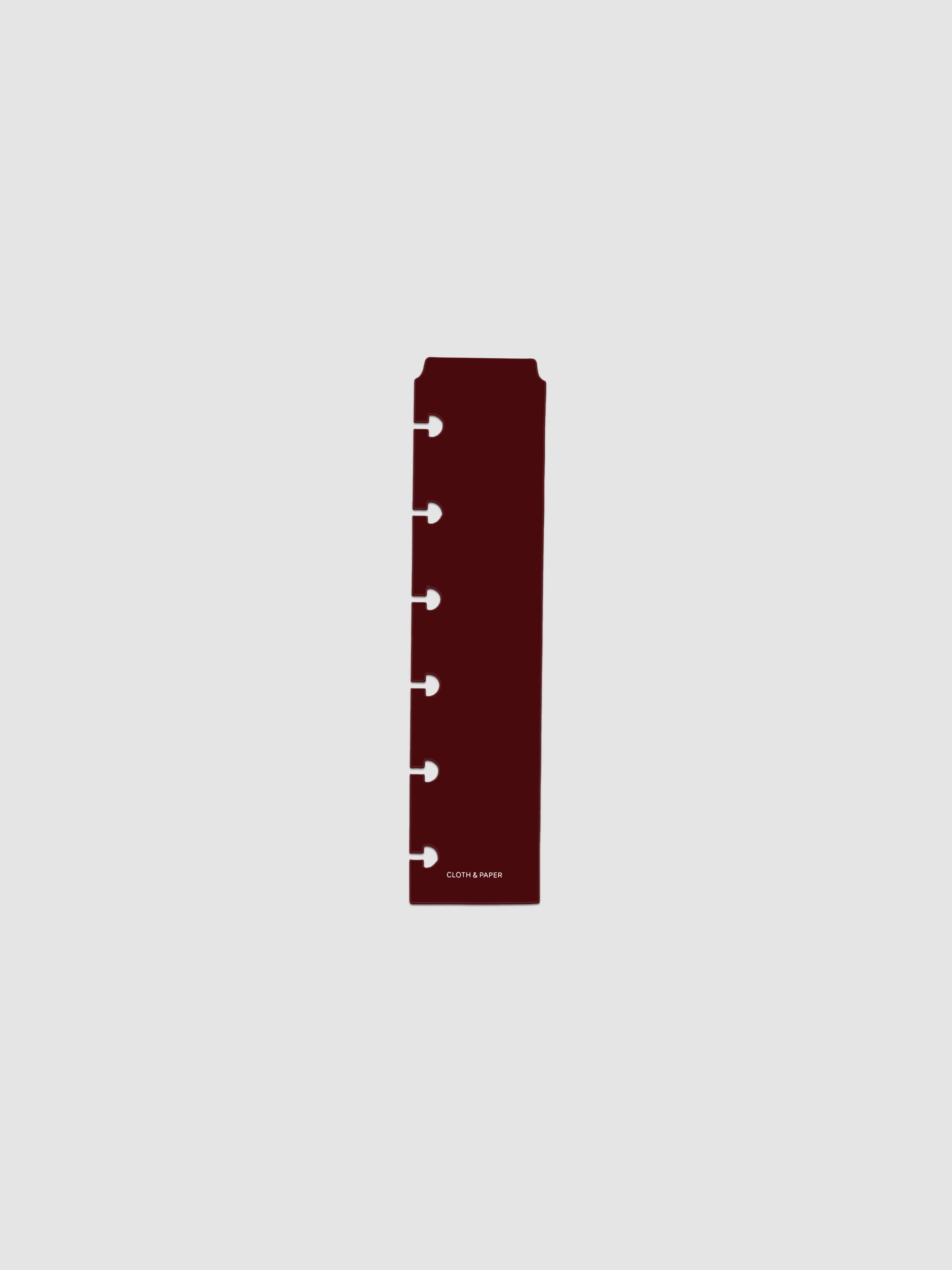 Bordeaux (dark red) Narrow Page Marker for CP Petite planners.