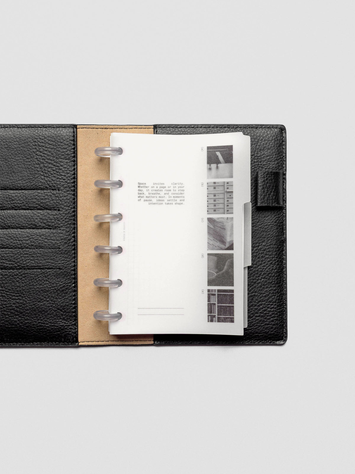 CP Petite Editorial Vellum Dividers Vol. 2 shown on a desk with planner inserts.