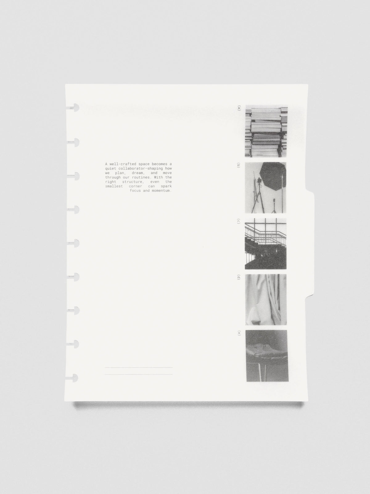 HP Classic Editorial Vellum Dividers Vol. 2 laid flat with minimal stationery.