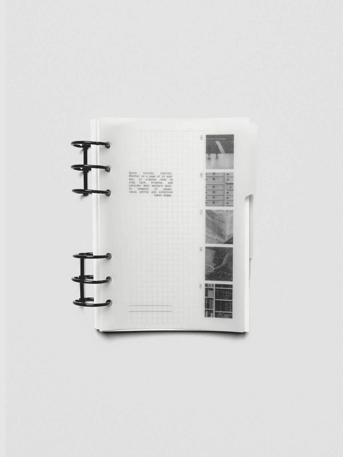 Personal Wide Editorial Vellum Dividers Vol. 2 displayed flat with planner accessories.