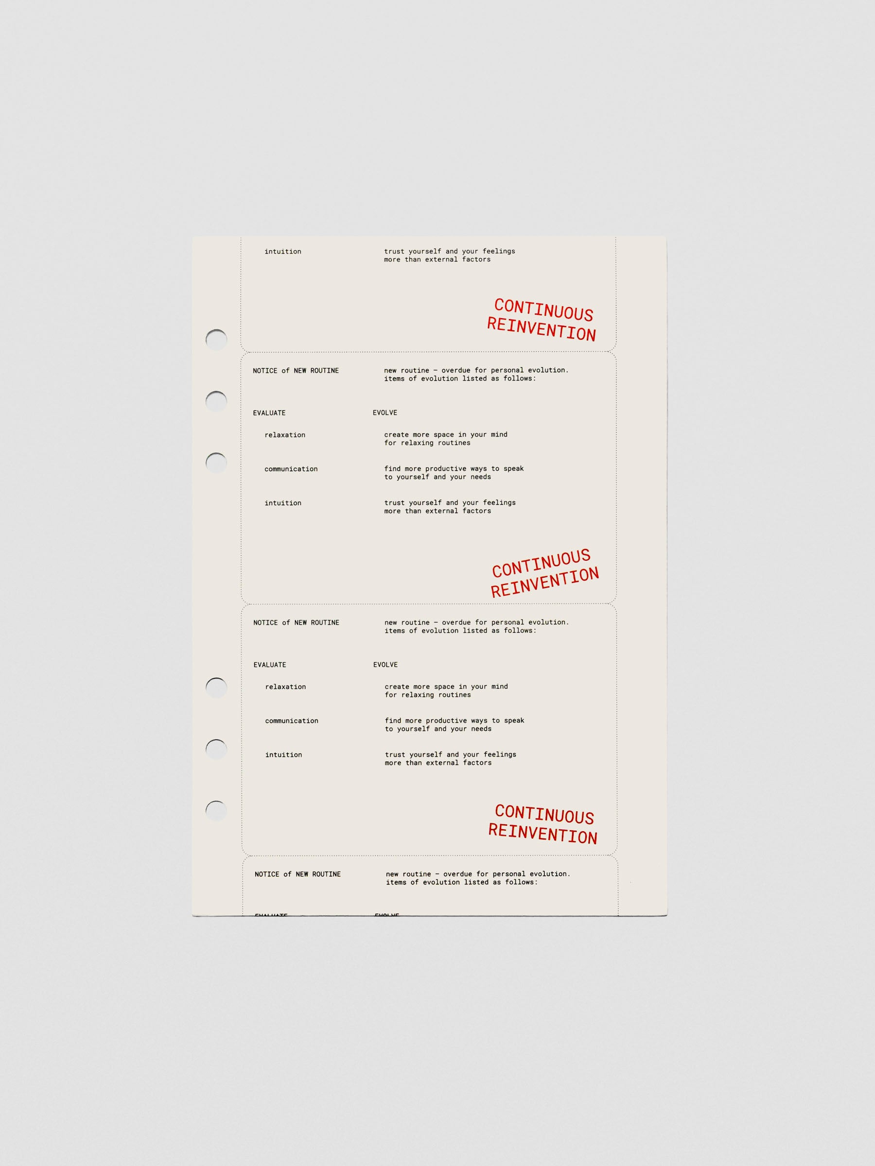 A5 Reinvention Dashboard from the Confidential Collection, translucent planner cover displayed on a white background.