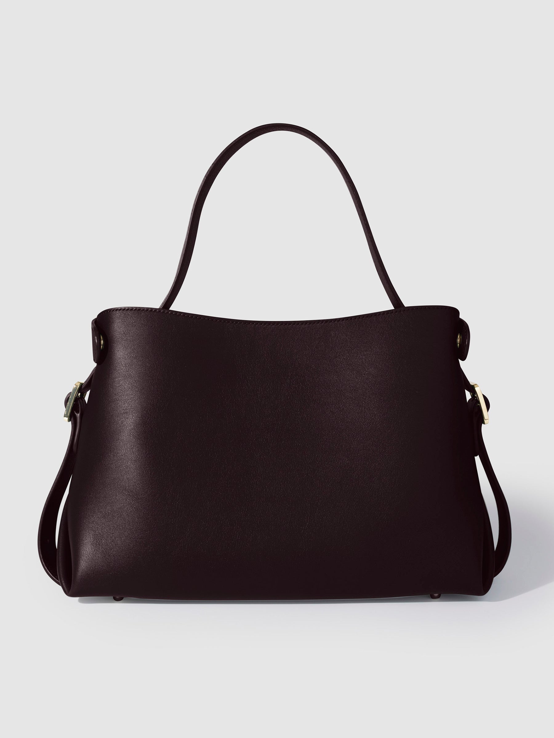 The Valencia Bag, Cloth and Paper. Leather bag displayed on a neutral background. Color shown is Madrid.