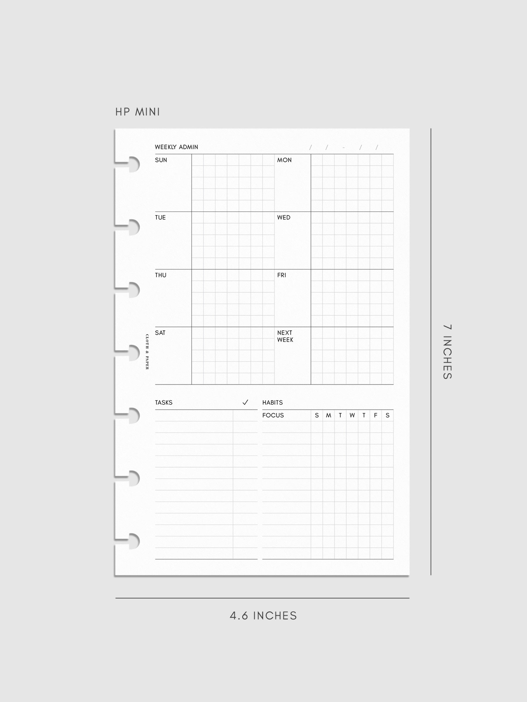 Digital mockup of insert in HP Mini sizing.