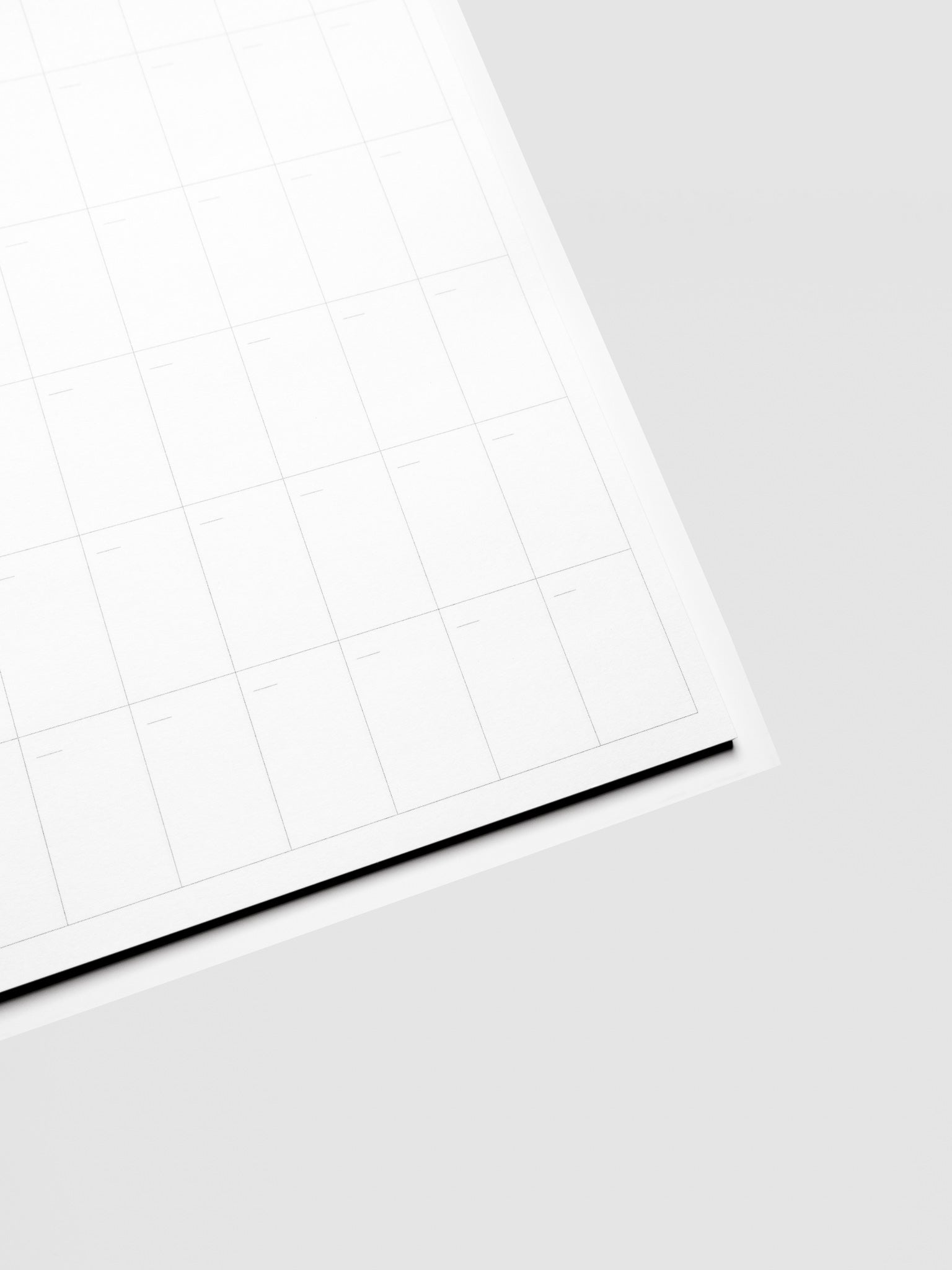 Detail view of the undated calendar large sticky notes set in size A5