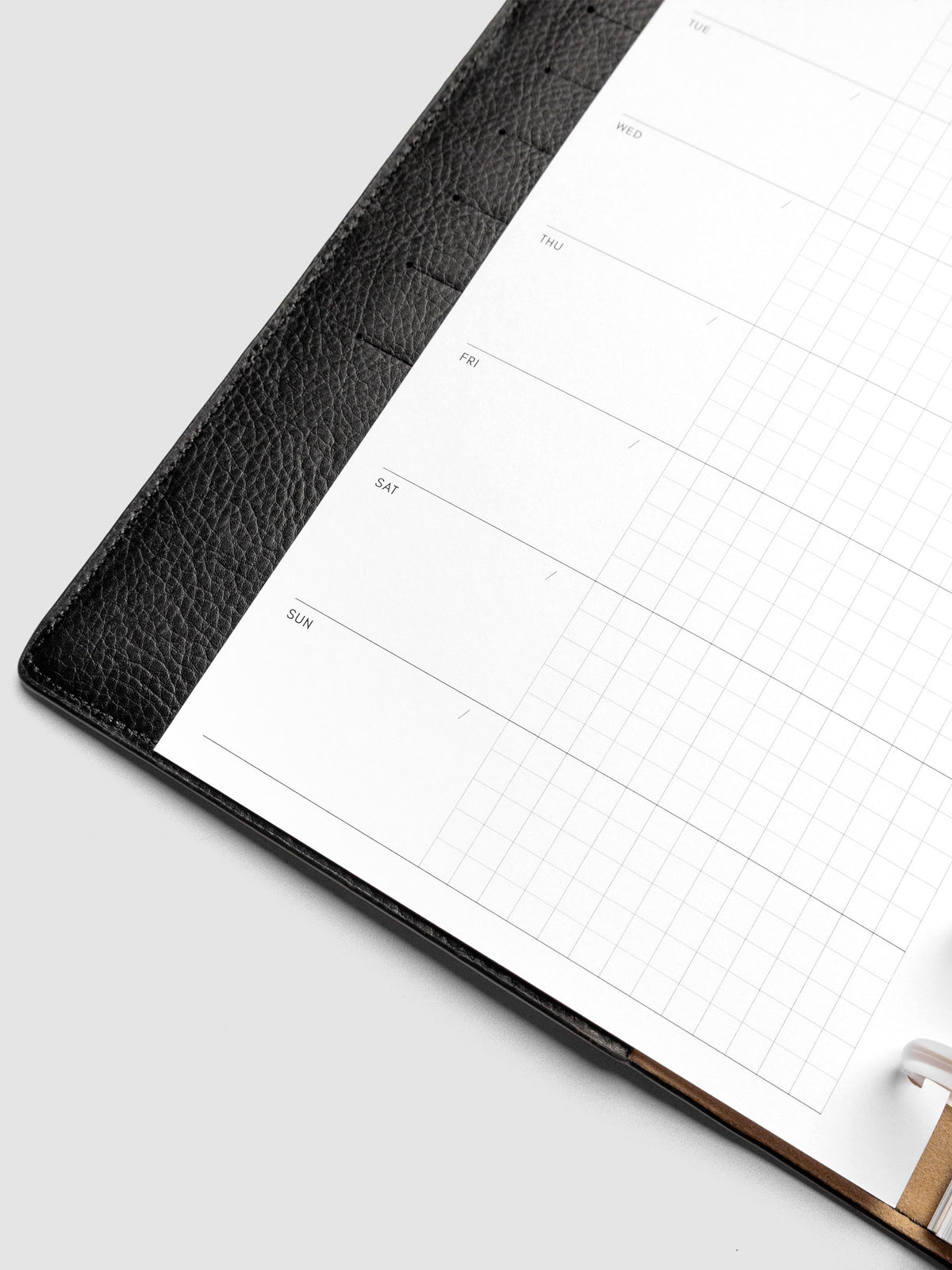 Detailed view of the weekly layout page for the Weekly Graph Inserts.