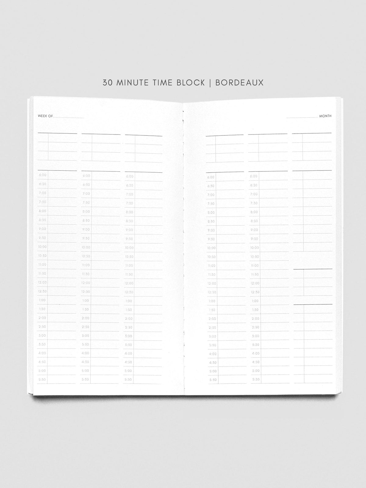 30 Minute Time Block | Bordeaux
