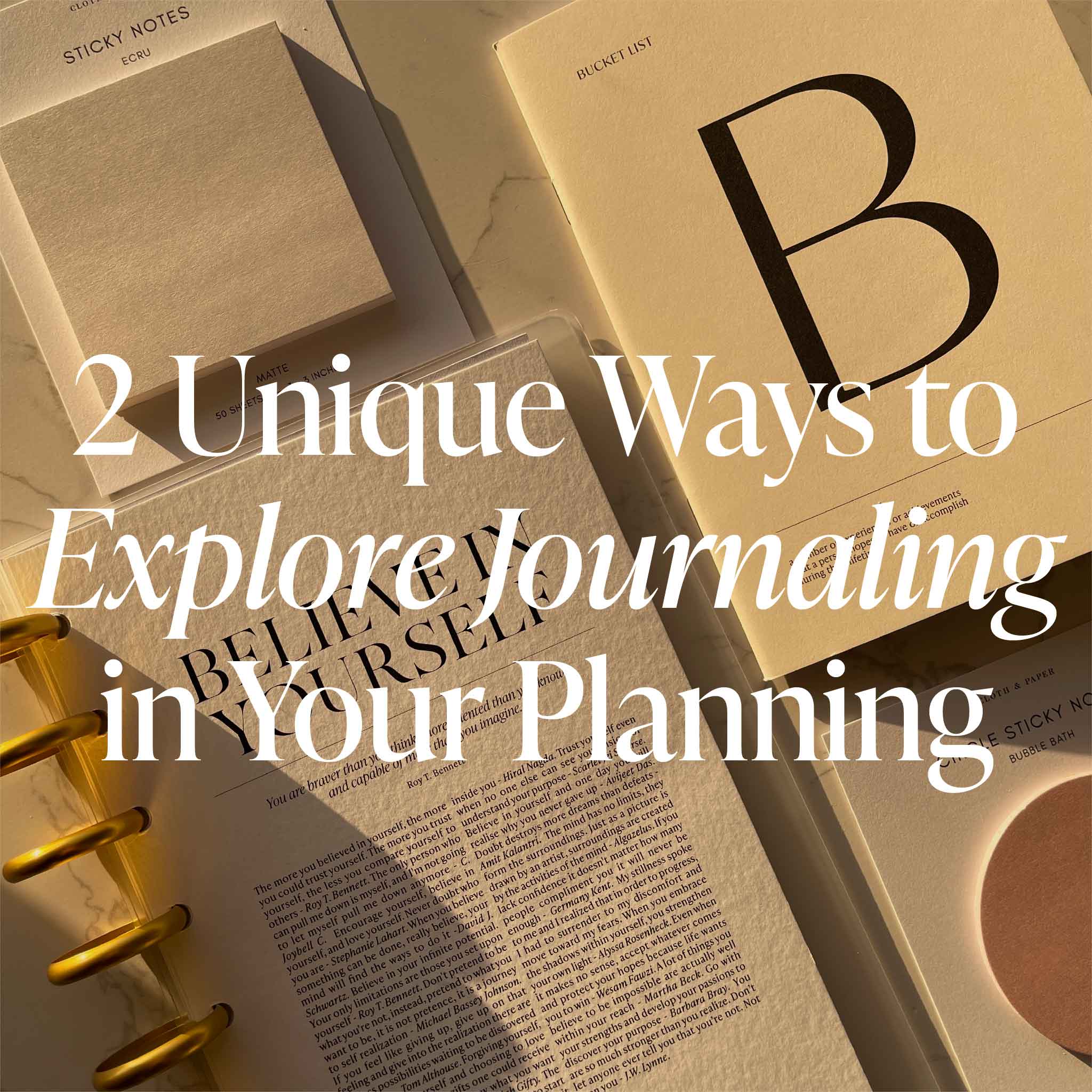 2 Unique Ways to Explore Journaling in Your Planning
