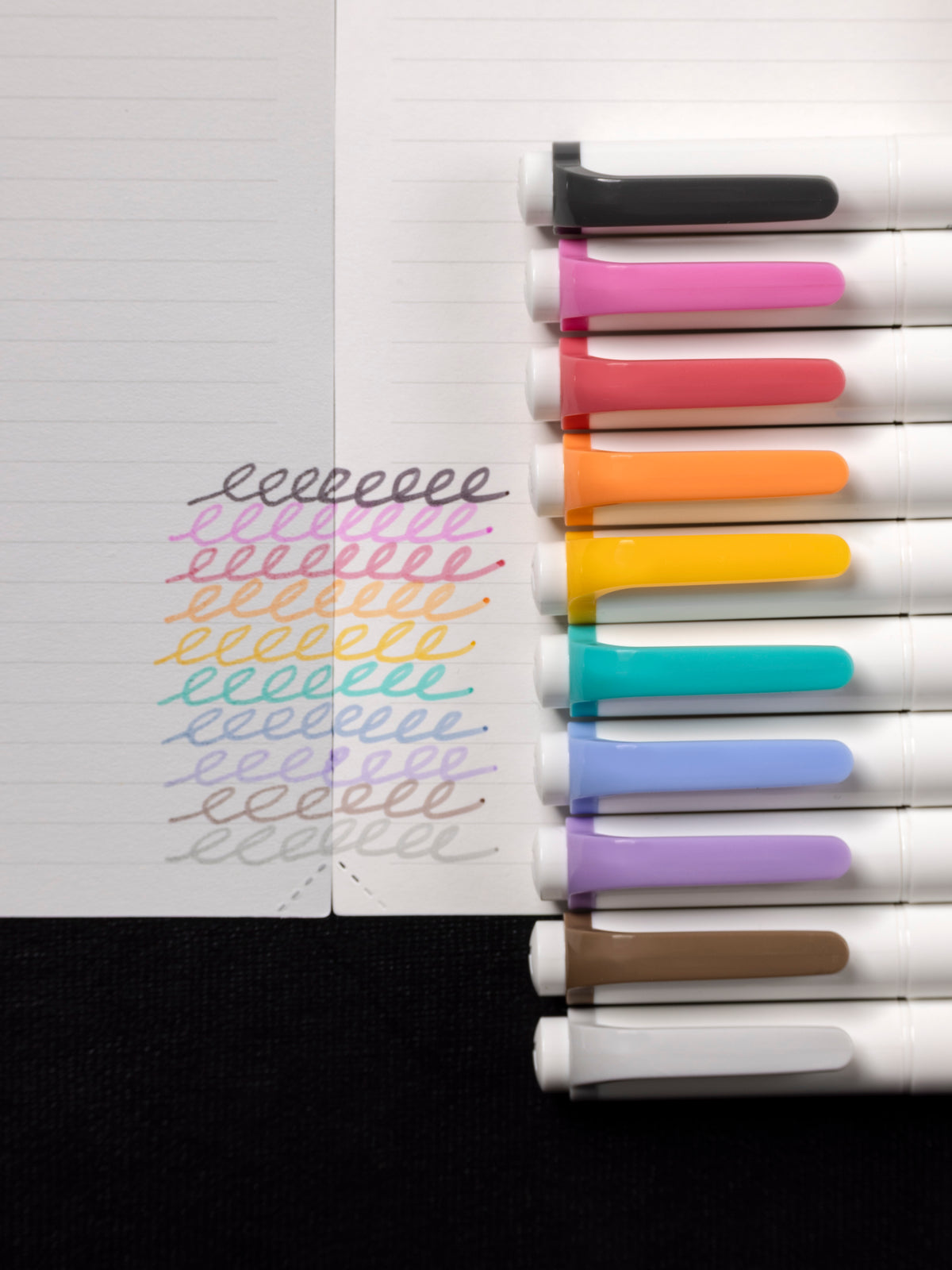 Zebra Mildliner Dual-Tip Fineliner pen test sheet