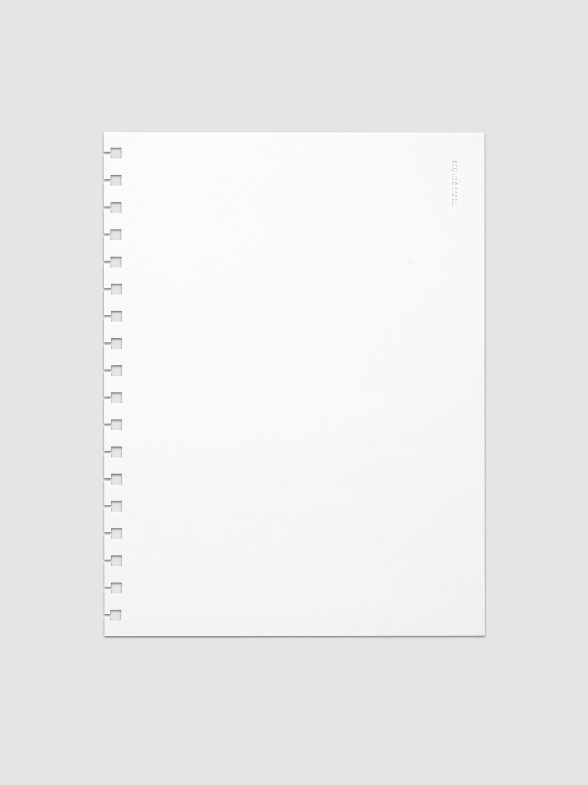 Spiral Notebook dashboard in the color Le Blanc shown in size HP Classic against a neutral background.