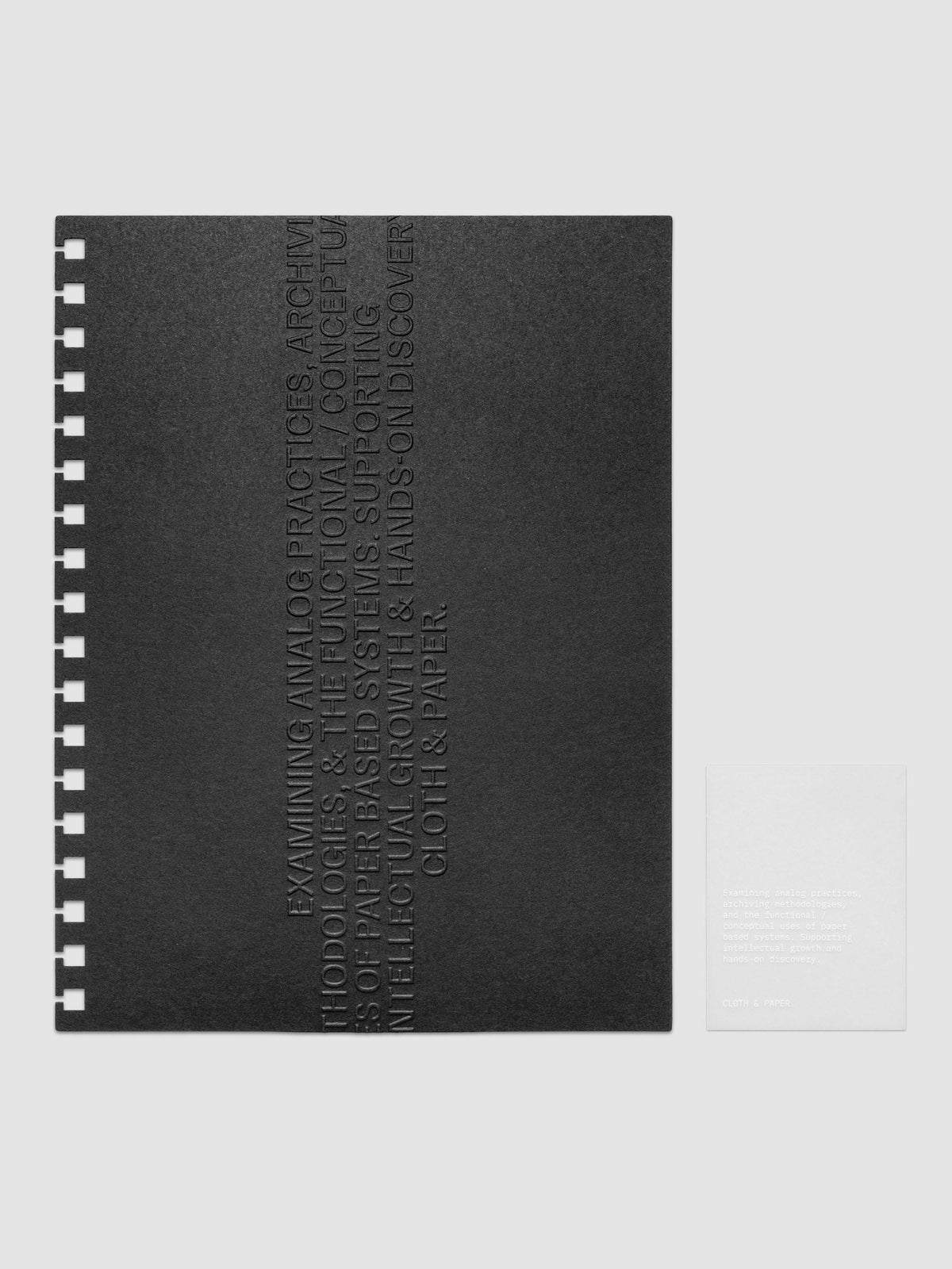 Black embossed Analog Embossed Planner Dashboard with drop card shown in size HP Classic Spiral.