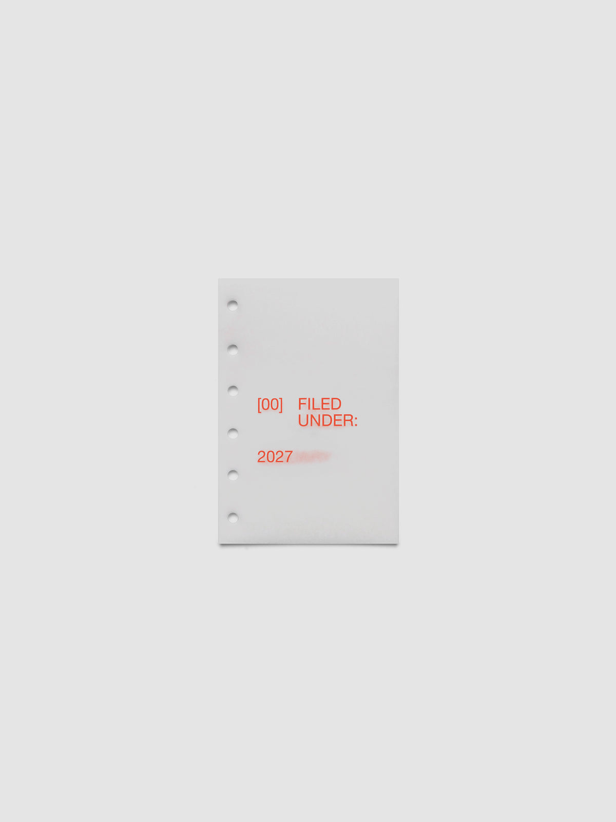 2027 Front + Monthly Dashboard Overlays, Saffron, Pocket 6-Ring Punch, full set of 13 vellum overlays shown stacked together