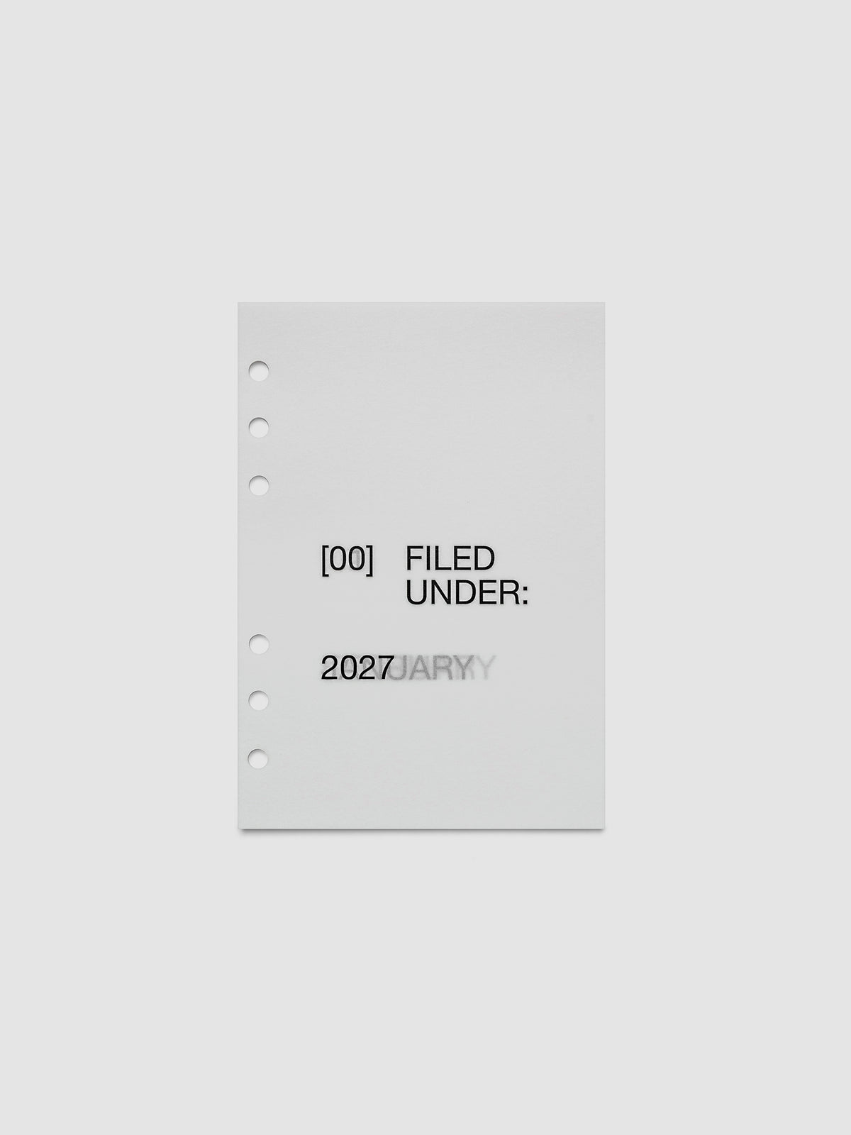 2027 Front + Monthly Dashboard Overlays, Avant Garde, Personal Wide 6-Ring Punch, full set of 13 vellum overlays shown stacked together